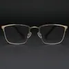 Gafas de Lectura Metálicas de Nuevo Estilo para Hombres, Moda de Negocios, Fotocromáticas, Anti Luz Azul, Lente Plana, Gafas de Prescripción Terminadas
