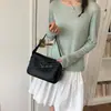 2026 Nuevo Bolso de Hombro Cuadrado Pequeño de Moda para Mujer con Patrón de Lichi Retro, Bolso Versátil de Hombro y Cruzado