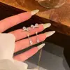Brincos de argola de prata 925 com agulha, laço de diamante brilhante e gota d'água para mulheres, luxo leve, alta qualidade, brincos de tarraxa de pérola únicos, brincos femininos extremamente bonitos