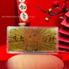 Oro Puro 999 Aleación Conmemorativa Feliz Cumpleaños Billete de Oro Princesa Fortuna Barra de Oro Sobre Rojo Promoción de Transmisión en Vivo