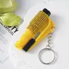 Martillo de seguridad para exteriores dos en uno mini rompeventanas llavero de coche martillo salvavidas incrustado con diamante martillo de escape para romper ventanas de coche