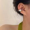 Brincos de Metal com Coração Dongdaemun Coreano para Mulheres ins Leve Luxo Nicho Senso de Design Argola de Orelha Brincos Simples Estilo Frio