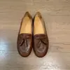 Versão em couro ~ Novos mocassins casuais femininos vintage de bico redondo com franjas, sapatos planos versáteis para o dia a dia e para ir ao trabalho