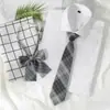 Ropa, Camisa y Corbata, No Hay Necesidad de Abrochar para Personas Perezosas [qingye] Estilo JK Japonés Estilo Estilo Estilo Preppy Corbata de Estudiante para Parejas Femeninas