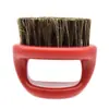 Escova de Anel para Barba para Aparo, Limpeza de Detritos de Cabelo, Varredura de Pescoço, Cuidados e Modelagem da Barba Masculina, Escova de Cerdas de Javali, Escova Vintage Pompadour