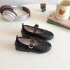 Zapatos de Cuero Pequeños para Niñas, Zapatos de Princesa de Rendimiento Calado para Niños, Niñas Pequeñas, Zapatos Planos de Suela Blanda para Niños Medianos y Grandes, Zapatos Planos Retro
