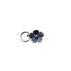 Pingente de flor de pêssego em prata pura S925, acessório de pulseira de cristal para mulheres, acessório de joia de miçangas DIY, flor de pêssego