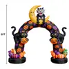 Arco Hinchable de la Parca de Halloween Decoración para Fiesta al Aire Libre en el Jardín Poliéster Luz LED Iluminado Modelo Hinchable de Vampiro