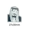 Modelo Popular Transfronterizo Celebridad Saudí Retrato de Venta Caliente Pincel Insignia Metálica Pegatina para Teléfono Móvil Broche de Impresión de Pintura Colección al por Mayor