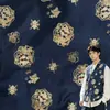 Conejo de Jade KoiNuevo Chaleco de Tela Hanfu Estilo Chino Falda Ma Mian Ropa Formal Color Tejido Jacquard Brocado Tela