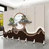 Nuevo Biombo de Estilo Chino Sala de Estar Oficina Hotel Entrada Refugio Plegable Móvil Hotel Habitación Privada Retro Alta Gama