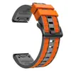 Vento Claro Adequado para Garmin fenix8 7X Pro 22MM/26MM Textura Tecida Pulseira de Relógio de Silicone Bicolor