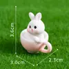 Enfeites de Micro Paisagem Criativos Fofos Coelho Mágico DIY Artesanato de Resina Boneca Feita à Mão Enfeites de Mesa Carro