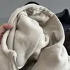 Moletom com capuz de fleece dupla face feminino, corte solto, com zíper, novo estilo outono/inverno, top casual e quente