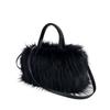 Nova mulher pelúcia tote bolsa imitação raccoon pele europeia e americana crossbody bolsa travesseiro doce cool estilo y2k