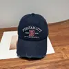 Gorra de Béisbol Desgastada con Bordado de Letras Retro Americana, Gorra Versátil de Moda Casual Vintage con Parte Superior Suave Protector Solar Moderna