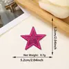 Parche Bordado de Estrella de Cinco Puntas con Purpurina de Nuevo Estilo, Accesorios de Ropa y Equipaje de Venta Caliente Transfronteriza, Parche Decorativo Termoadhesivo