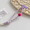Llavero de cámara color dopamina, cordón para teléfono, correa de muñeca anti-pérdida, correa de teléfono corta simple y moderna para bolsos