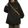 Chaqueta Exterior para Mujer con Capucha, Estilo Primavera y Otoño, Abrigo Oversize de Gama Alta, Corte Holgado para Estudiantes y Trabajadores de Oficina