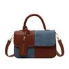 Primavera 2023 Nuevo Bolso Pequeño para Mujer Moderno Combinable Bolso de Hombro Cruzado Costuras Color en Contraste Portátil Bolso Cuadrado Pequeño