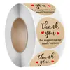 Pegatinas Adhesivas Redondas de Venta Caliente Transfronterizas, Pegatinas de Sello de Agradecimiento, Pegatinas Decorativas con Estampado Dorado para Diario y Empaque de Regalo