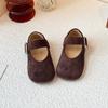 Zapatos de Cuero para Niñas 2025 Otoño Nuevos Zapatos Birkenstock para Niños Retro Suela Suave Zapatos Casuales Estilo Occidental Zapatos de Princesa para Niñas