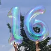 Globos de Colores con Números de 40 pulgadas para Fiestas de Cumpleaños de Niñas y Niños, Bodas y Decoración de Ambiente para el Festival Qixi