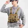 Bolsa Transversal Masculina Camuflada Grande Capacidade Impermeável Tecido de Nylon Bolsa de Ombro Único Moderna Múltiplos Bolsos Bolsa Transversal Pequena Masculina