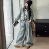 Conjunto de Mezclilla para Niñas Primavera y Otoño 2026 Nuevo Estilo Coreano Moda Tendencia Calle Casual Conjunto de Dos Piezas Moderno y Elegante