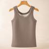 Chaleco Térmico Forrado de Vellón con Ácido Hialurónico Más Grasa Tallas Grandes Ropa Interior Femenina Camiseta Base Ajuste Delgado Sin Costuras Otoño 2025 Nuevo
