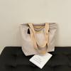 Bolsa de lã nova para outono e inverno, feminina, grande capacidade, casual, simples, bolsa de ombro, para estudantes universitários, bolsa de classe multifuncional