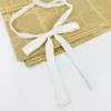 Pajarita de Color Sólido con Puntiagudos y Acentos de Plumas, Accesorios Jk, Pajarita Estilo Japonés para Estudiante Mujer, Pajarita Grande con Cordón, Estilo Uniforme Escolar