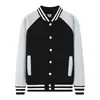 Fleece Polar Espessado Manga Raglan Botão Gola Vertical Camiseta de Uniforme de Baseball Roupa de Trabalho Uniforme de Classe Imprimível para Homens e Mulheres