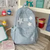 Mochila Estrela Sonhadora Leite Fresco Estilo Japonês Coreano Artística Doce para Meninas do Ensino Fundamental Médio Mochila para o Dia a Dia Escolar