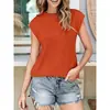 Nova Camiseta Texturizada de Manga Curta com Gola Redonda Estilo Europeu e Americano para Mulheres 2025, Vestuário Feminino de Comércio Exterior Transfronteiriço