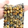 Fundido Ming comércio natural turmalina olho de tigre contas soltas otimizadas cristal contas redondas acessórios pulseira colar de contas
