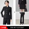 Conjunto de Blazer e Calça Preto Profissional Feminino Outono 2026 para Estudantes Universitárias Baixinhas, Adequado para Estágio e Trabalho, com um Toque de Luxo