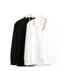 Camisa de Cuello Cubano para Hombre de Manga Larga Estilo Británico Holgada Chaqueta Casual de Alta Gama de Moda Guapo