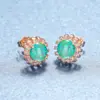 Pendientes Europeos y Americanos de Diseño de Nicho Transfronterizo Oro Rosa Aobao Girasol Simples Elegantes Versátiles Frescos para Mujer