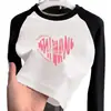 Camiseta Térmica para Niña, Tallas Mediana a Grande para Niños, Felpa, Casual, Bloque de Color, Manga Larga, Nuevo Estilo Otoño/Invierno, Cuello Redondo, Cálida, Camiseta Versátil