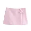 Comercio exterior mayorista de Amazon moda de verano 2024 temperamento alto cintura alta delgado lazo rosa falda biblioteca mujeres