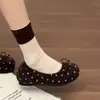 Zapatos Mary Jane de Plataforma Vintage Esponjosos para Mujer 2026 Nuevos Zapatos de Algodón Cálidos de Invierno Estilo Francés