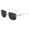 Nuevas Gafas de Sol de Moda Cabeza de Serpiente Metal Sin Montura Anti-UV Unisex Casual Gafas de Sol Venta al por Mayor Gafas de Sol Trendy