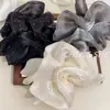 Pinza grande para el pelo estilo coreano con volantes de plátano, elegante y esponjosa, adecuada para ir al trabajo, no daña el cabello, accesorio de pelo simple