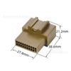 3729-0161 Cruze Envision Conector Automotriz de 20 Pines Negro, Gris, Marrón Conector de Carcasa de Plástico Macho y Hembra de 3 Colores