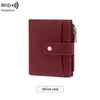 Cartera de Mujer Antirrobo RFID Modelo Nuevo Transfronteriza con Múltiples Ranuras para Tarjetas, Cartera de Cuero Vintage con 70% de Descuento, Cartera Corta Multifuncional de Moda
