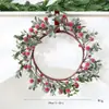 Guirlanda de Natal de Veludo Transfronteiriça Enfeite para Porta da Frente Laço Trançado DIY Decoração de Natal Ornamento Pendurado