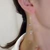 Aretes de borla de piedra ojo de gato de moda súper hada largos para cara redonda 2022 nuevos aretes de nicho de lujo con temperamento