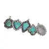 Accesorios de Aleación Cuentas Colgantes Turquesa Accesorios Forma de Cruz Vintage Collar Versátil Accesorios de Joyería E18