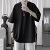 Camiseta de manga curta Homens Côr Sólida Cor Lisa Preto Puro Todo Preto Todo Branco Camiseta Simples Verão Branco Puro Camiseta Top Roupas Meia Manga